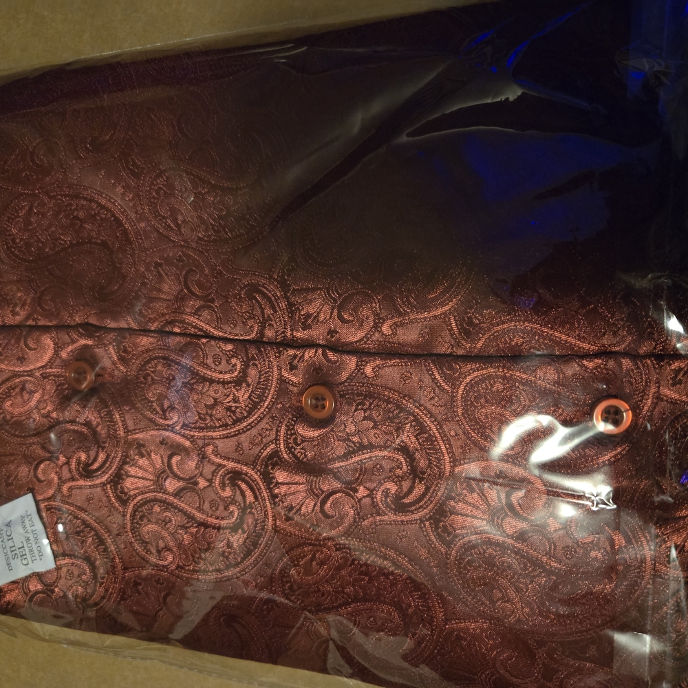 Paisley Patterned Shirt with Buttons